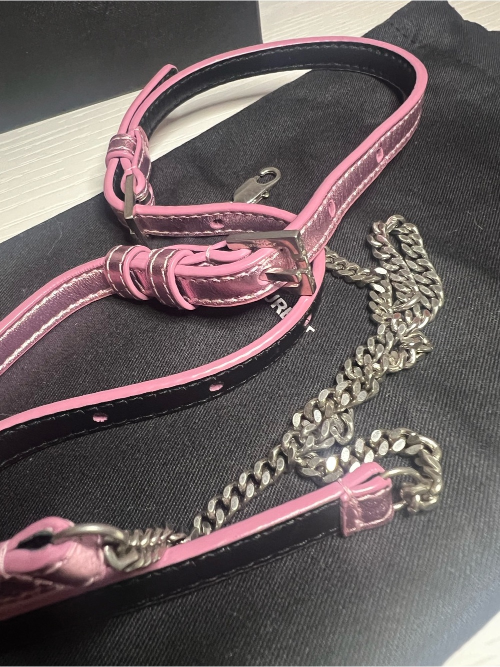 Saint Laurent Metallic Pink Quilted Lou Camera Bag with Tassel - Picture 12 of 16